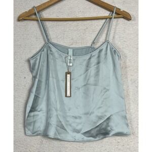 NWT SKIMS Hotel Satin Shine Cami Top ONLY Blue Glass Size Small (1512)
